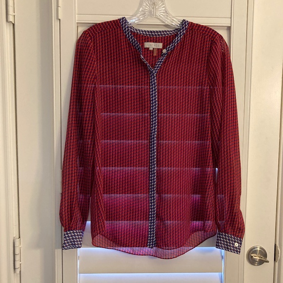 1. State Sheer Button Down Blouse Size S - Picture 1 of 4